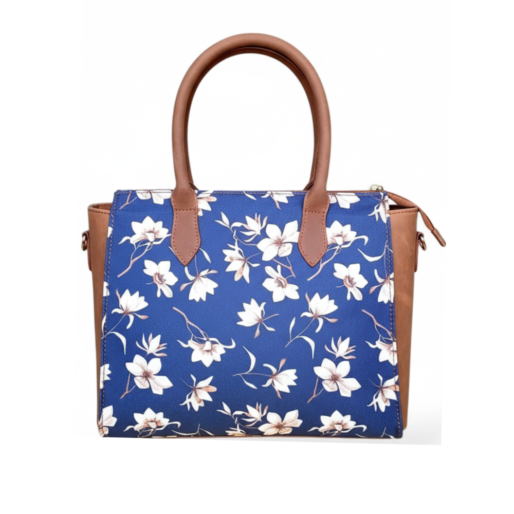 Women’s Luxurious Printed Canvas & Leather Tote bag | Full-Grain Cowhide Handbag