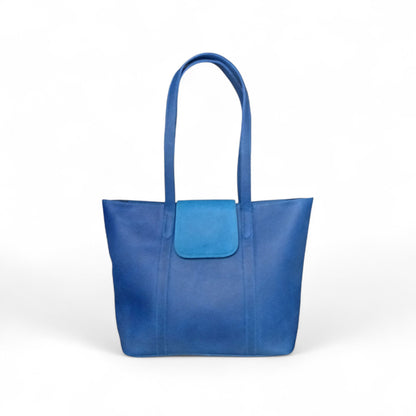 Navy Leather Tote Bag for Women’s  | Full-Grain Cowhide Handbag