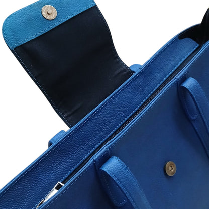 Navy Leather Tote Bag for Women’s  | Full-Grain Cowhide Handbag