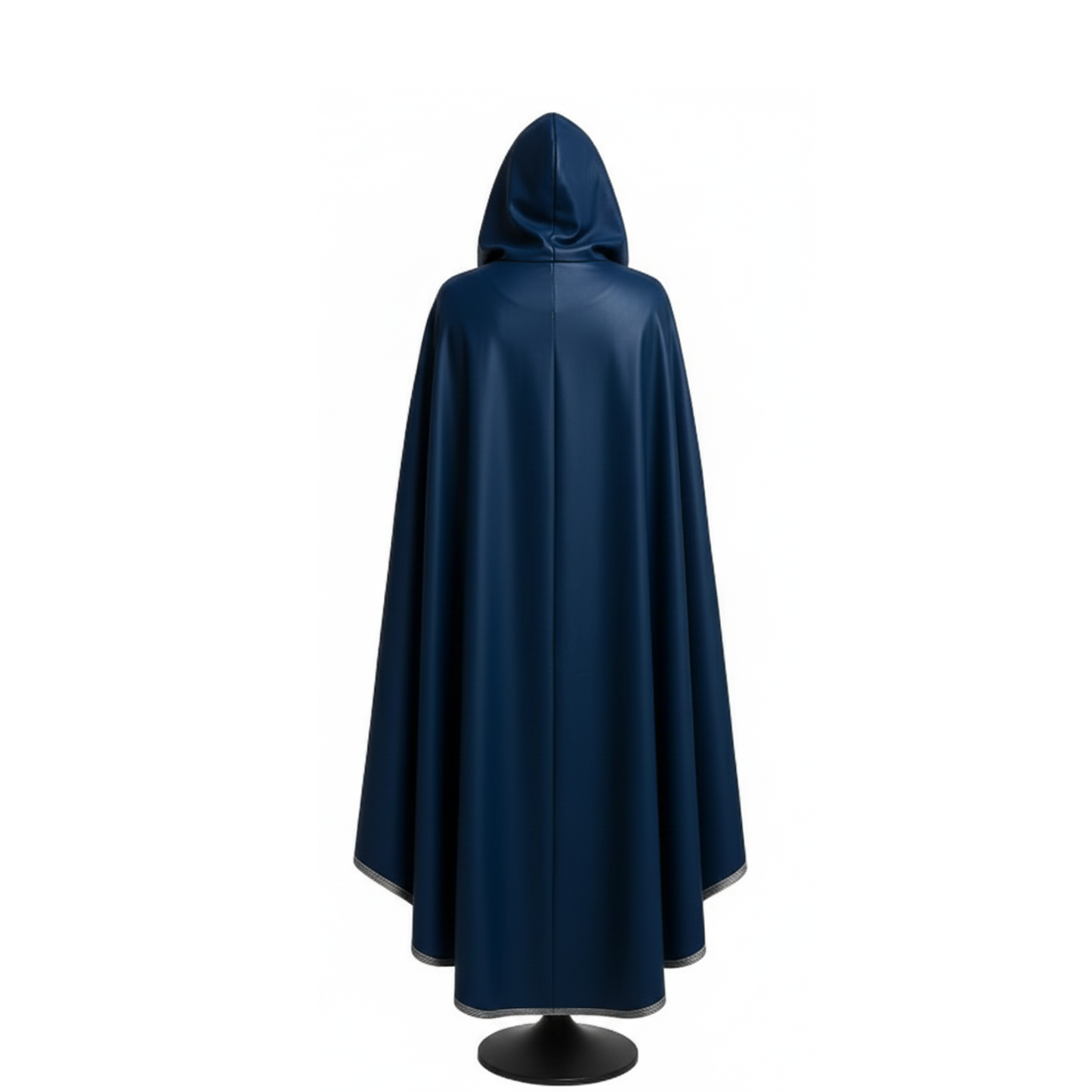 Sapphire Wraith Handmade Blue Leather Hooded Cloak & Vest - Medieval LARP Costume