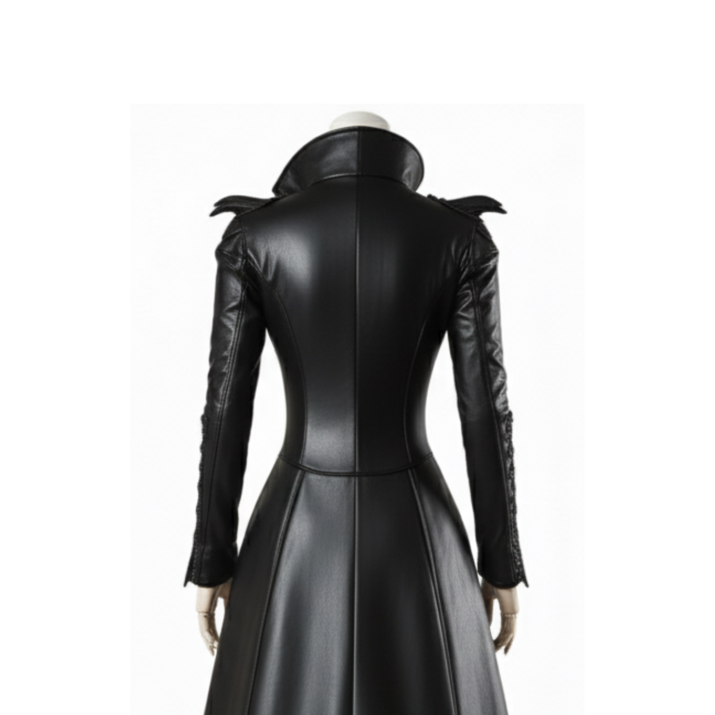 The Bloodthorn Queen - Handmade Leather Gothic Vampire Queen Dress – Fantasy Leather Bodice Long Coat - Evil Queen Cosplay -Ren Faire Outfit