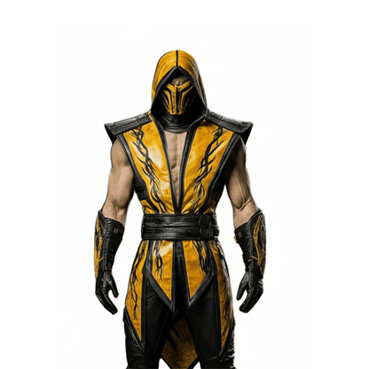 Scorpion Mortal Kombat Costume - Ninja Fighter Suit Cosplay