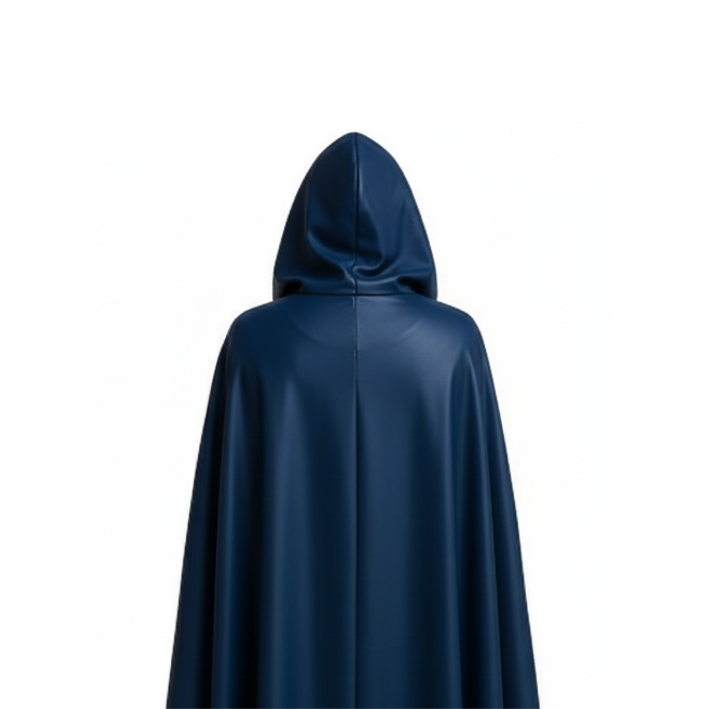 Sapphire Wraith Handmade Blue Leather Hooded Cloak & Vest - Medieval LARP Costume