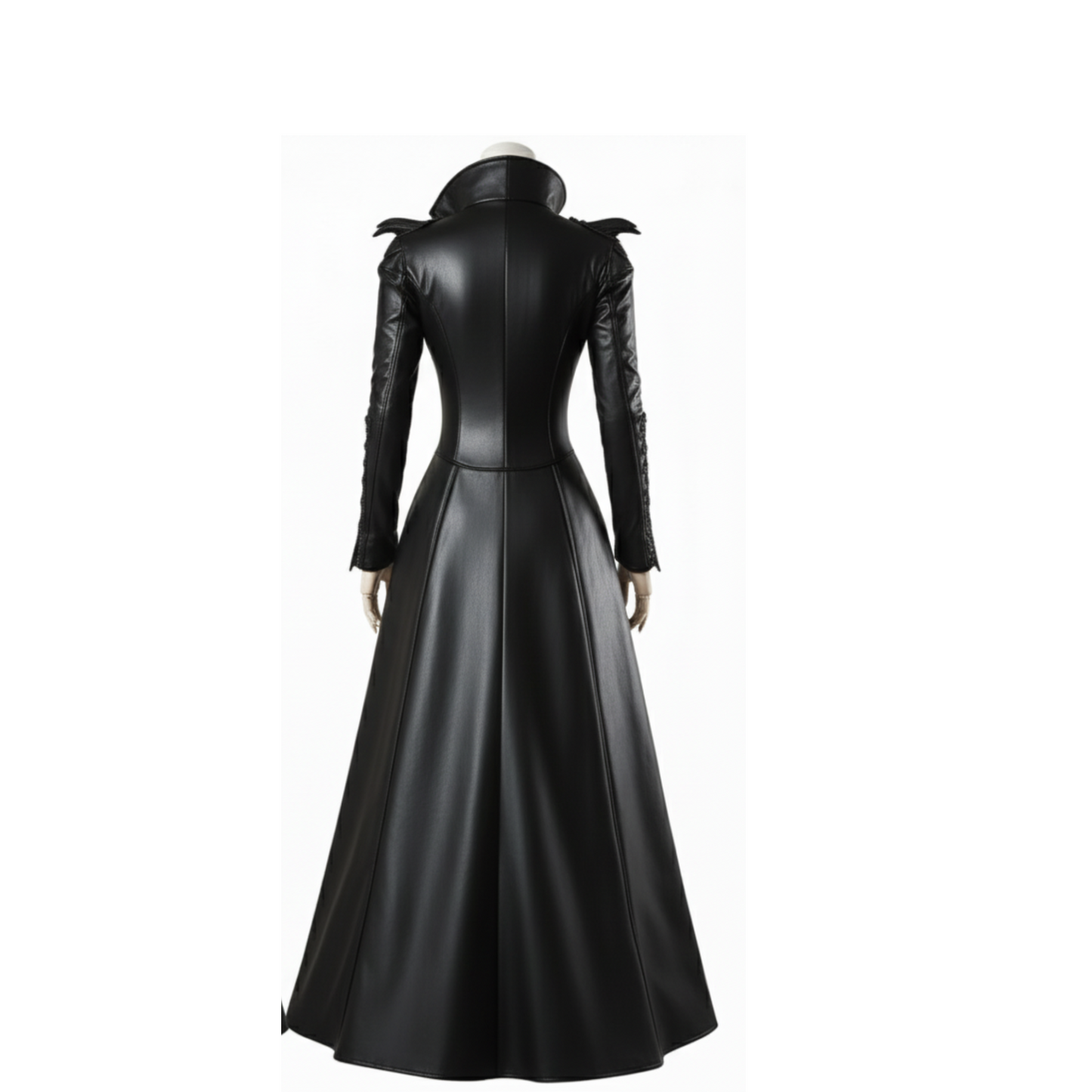 The Bloodthorn Queen - Handmade Leather Gothic Vampire Queen Dress – Fantasy Leather Bodice Long Coat - Evil Queen Cosplay -Ren Faire Outfit
