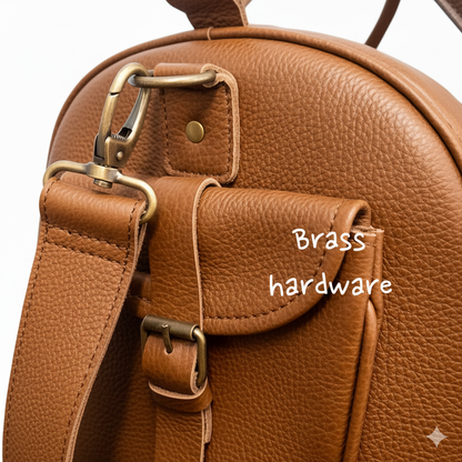 Softy Tan Leather Duffel Bag Travel & Weekender Bag