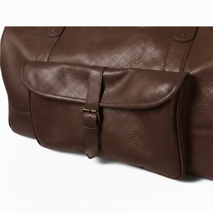 Softy Dark Brown Leather Duffel Bag Travel & Weekender Bag
