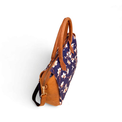 Women’s Luxurious Printed Canvas & Leather Tote bag | Full-Grain Cowhide Handbag
