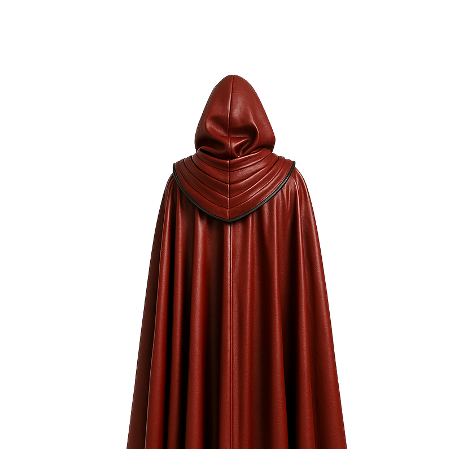 Bloodshroud Requiem Handmade Red Leather Hooded Cloak - Gothic Vampire Costume - LARP Cosplay
