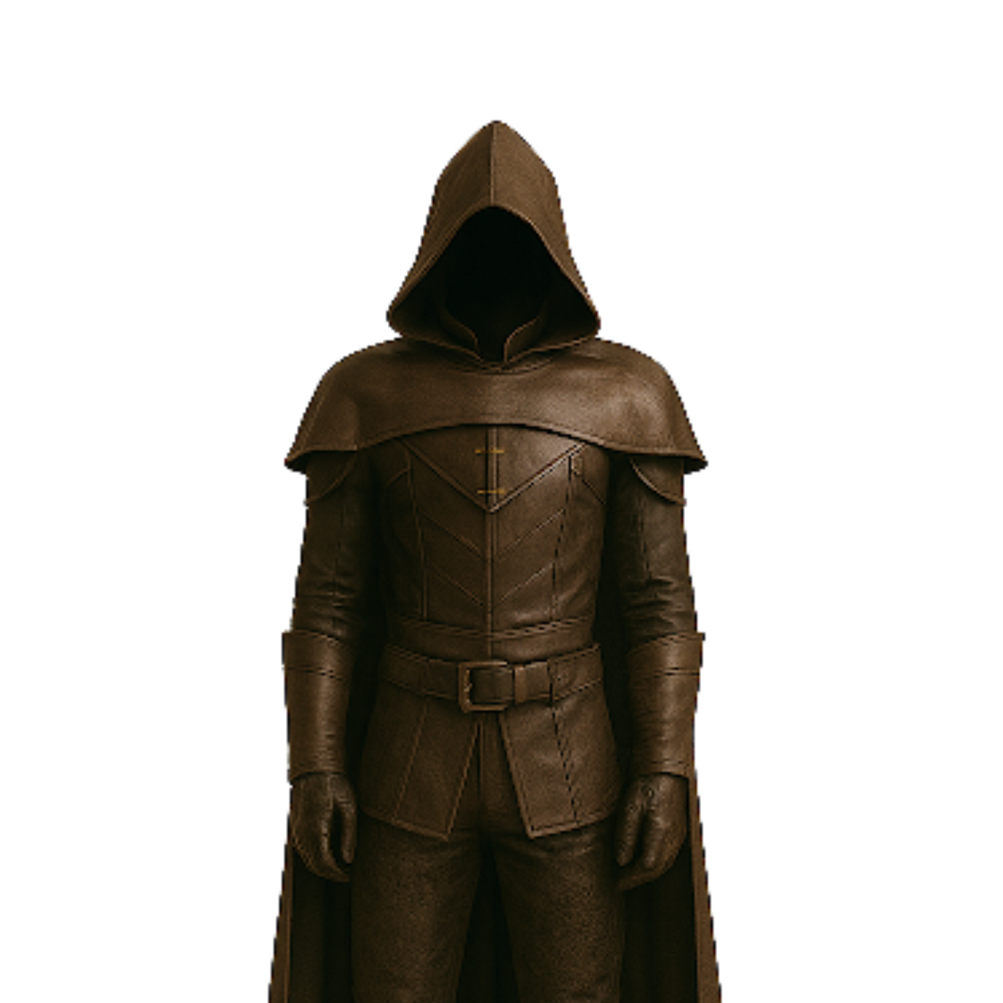 Handmade Leather Assassin Costume: Hooded Cloak, LARP Renaissance Faire