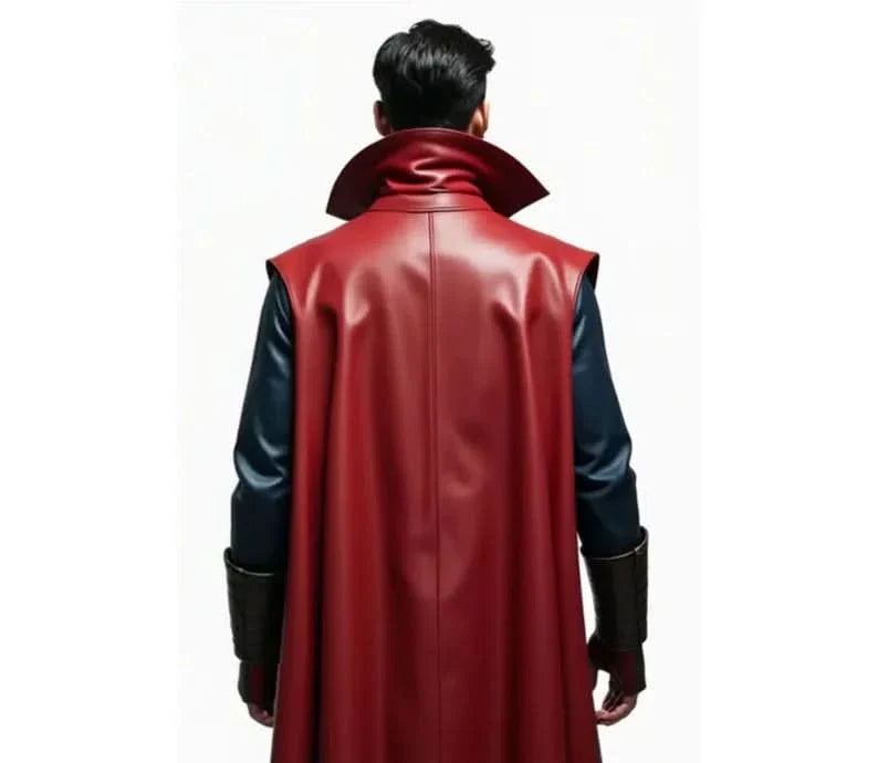 The Chrono Sage - Handmade Pure Leather Dr Strange Costume - Superhero Cloak With Vest - Leather Costume For Festival - Halloween Coastume