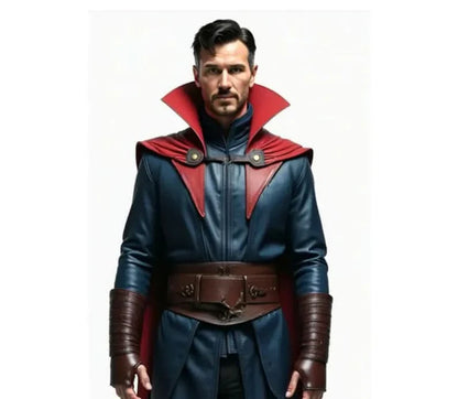 The Chrono Sage - Handmade Pure Leather Dr Strange Costume - Superhero Cloak With Vest - Leather Costume For Festival - Halloween Coastume