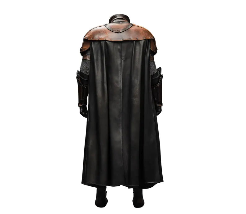 The Guardian of the Cross - Handmade Leather Vatican Guard Armored Cloak - Leather Medieval Cloak for Cosplay - Priest Vintage Cloak Costume