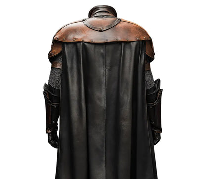 The Guardian of the Cross - Handmade Leather Vatican Guard Armored Cloak - Leather Medieval Cloak for Cosplay - Priest Vintage Cloak Costume