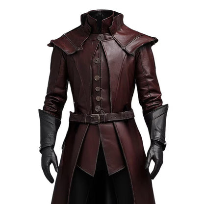 The Shadow Enforcer - Men's Renaissance Nobleman Outfit - Classic Medieval Victorian Coat For Cosplay - LARP Costumes