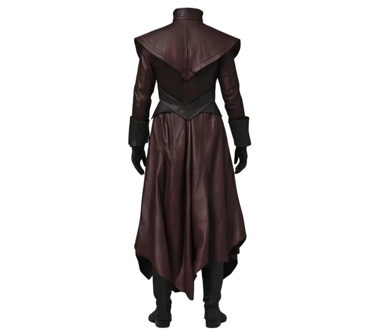 The Phantom Lord - Handmade Nobleman Inspired Ren Faire Medieval Coat - Pure Leather Steampunk Coat For Cosplay - Leather Medieval Cosplay