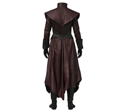 The Phantom Lord - Handmade Nobleman Inspired Ren Faire Medieval Coat - Pure Leather Steampunk Coat For Cosplay - Leather Medieval Cosplay