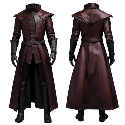 The Shadow Enforcer - Men's Renaissance Nobleman Outfit - Classic Medieval Victorian Coat For Cosplay - LARP Costumes