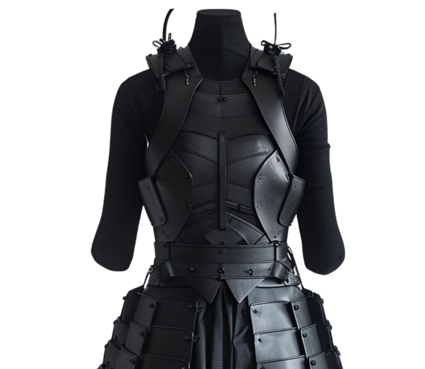 The Shadow Ronin - Handmade Pure Black Leather Samurai Knight Armor - Medieval Cosplay Chest Armor - Genuine Leather Viking Gifts Costume