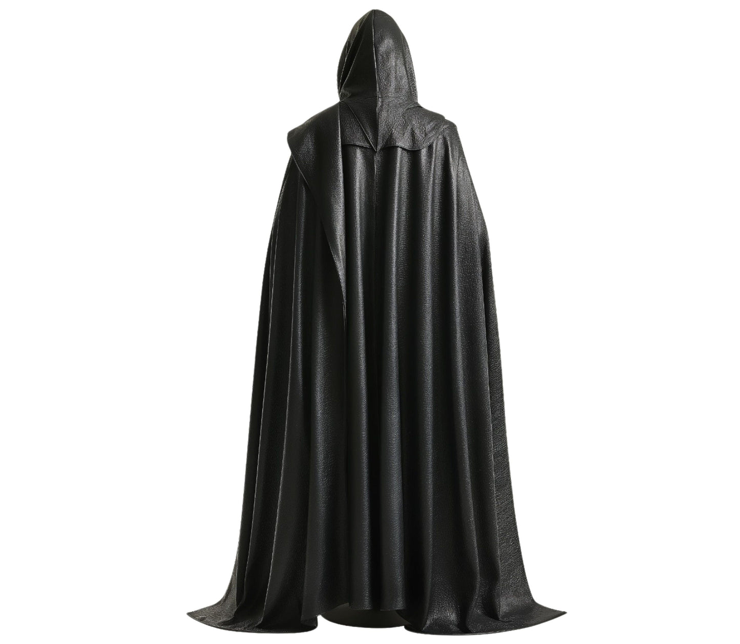 The Hawk of Twilight - Handmade Black Leather Medieval Archer Costume - Leather Hooded Cloak With Vest For Cosplay