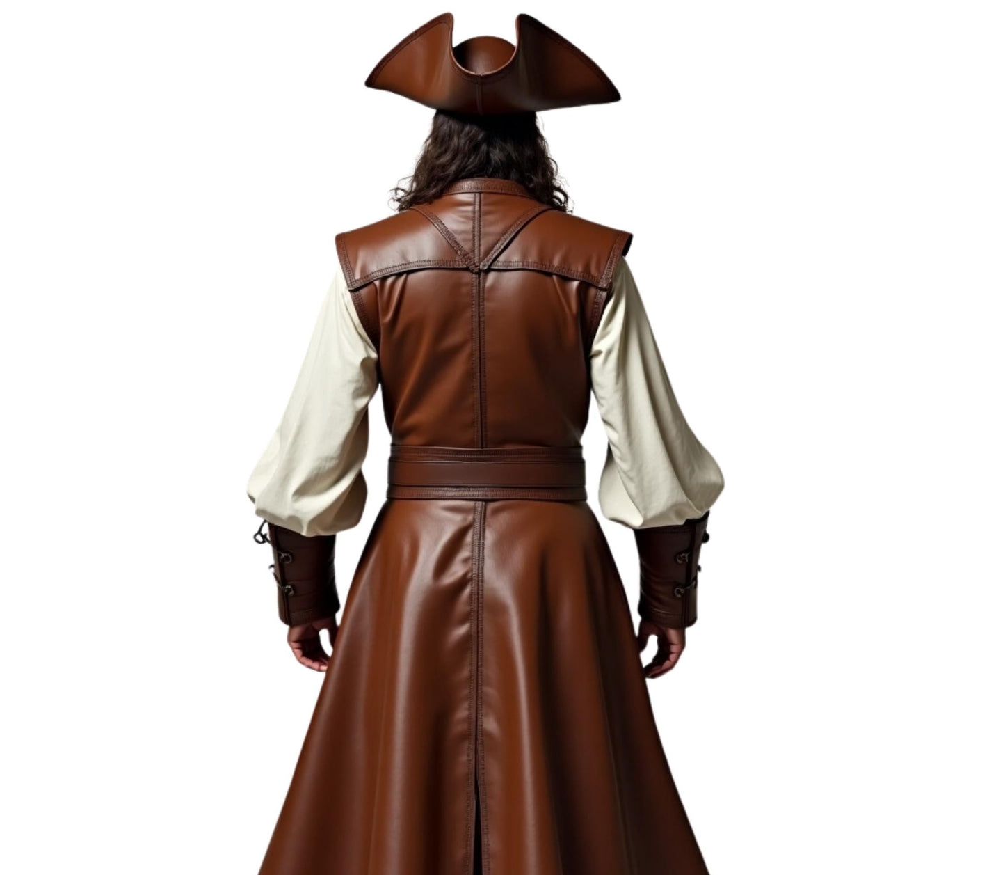 The Obsidian Mariner - Brown Pirate Costume - Captain Pirate Costume Renaissance Faire - Halloween Pirate Costume - Pirate Hat