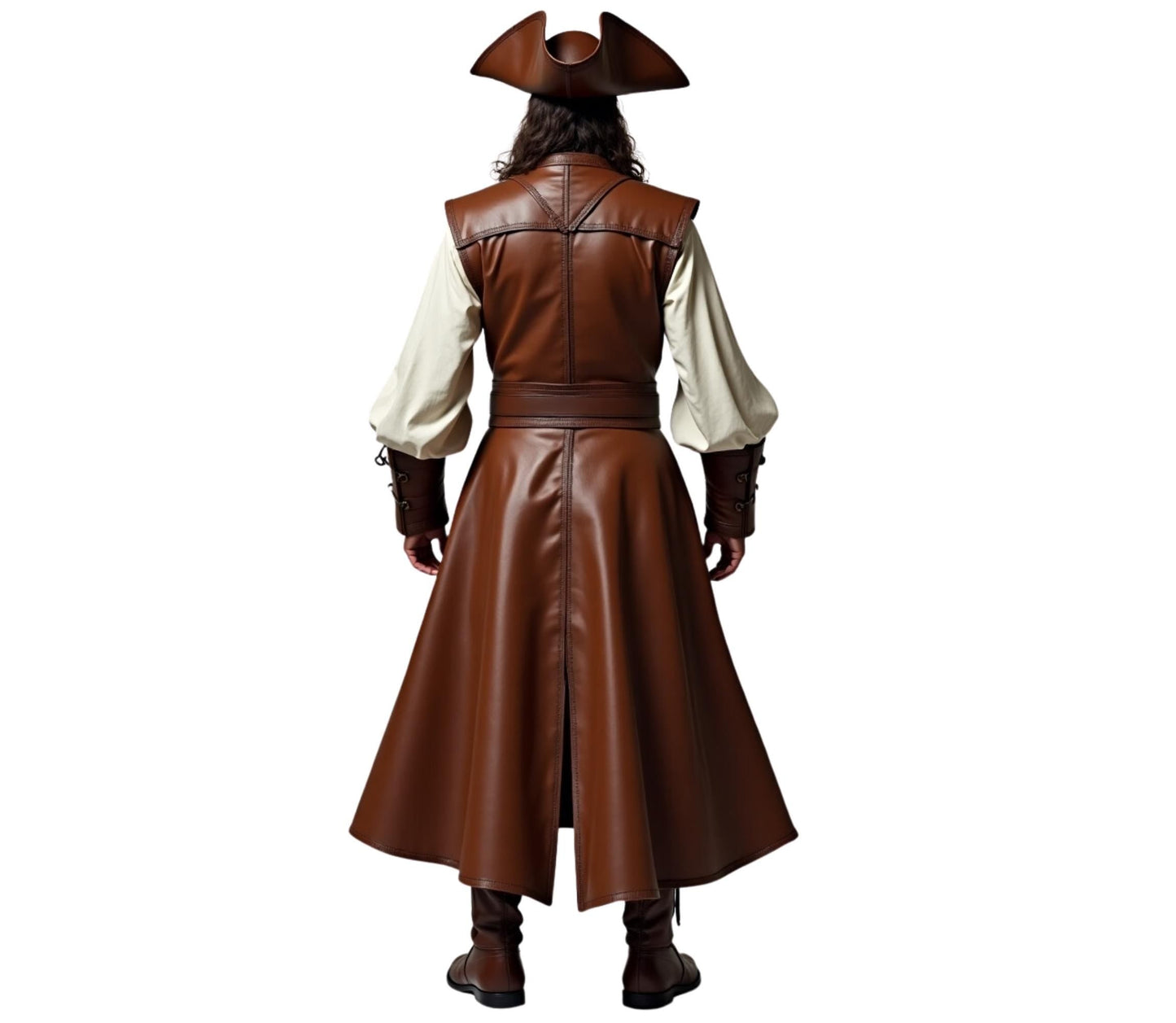 The Obsidian Mariner - Brown Pirate Costume - Captain Pirate Costume Renaissance Faire - Halloween Pirate Costume - Pirate Hat