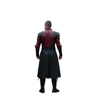 Draven Holtspire - Handmade Medieval Warrior LARP Armor – Steampunk Leather Trench Coat | Gothic Vampire Festival Outfit with Boots & Tunic