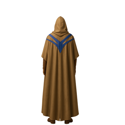 Leather Hooded Cloak Vest: Medieval Ranger Costume - LARP Cosplay