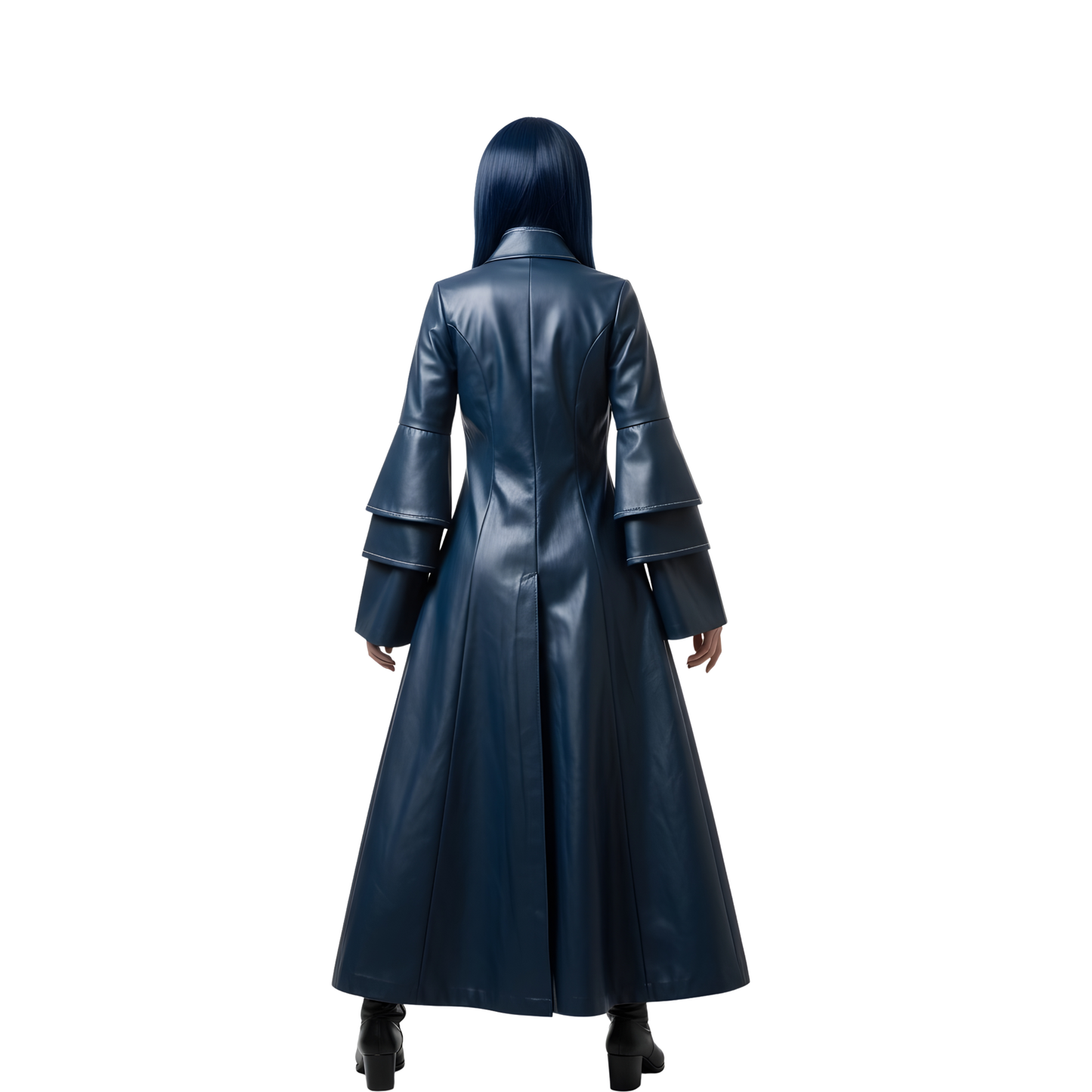 Nightbound Enchantress – Leather Trench Coat with Matching Tunic – Anime Inspired Dark Fantasy Outfit for LARP, Cosplay & Ren Faire