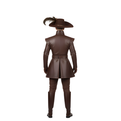 Royal Vindicator Leather Musketeer Costume – Men’s Renaissance Nobleman Duelist Outfit for LARP, Cosplay & Ren Faire