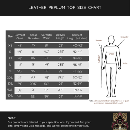 Women’s High-Low Leather Peplum Suit – Avant Garde Two-Piece Set – Dramatic Peplum Top and Slim Pants – Statement Fashion Outfit