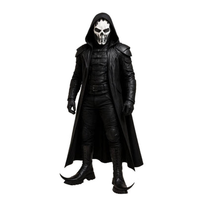 The Black Reaper – Gothic Leather Costume with Mask & Boots – Grim Reaper Cosplay Set – Few Sets Available