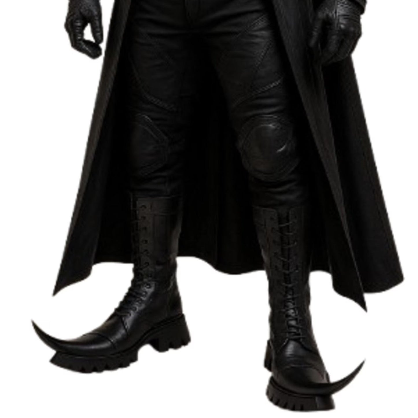 The Black Reaper – Gothic Leather Costume with Mask & Boots – Grim Reaper Cosplay Set – Few Sets Available