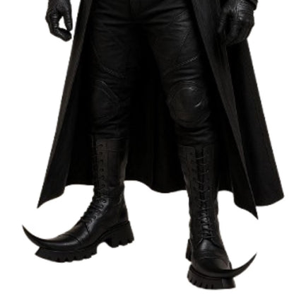 The Black Reaper – Gothic Leather Costume with Mask & Boots – Grim Reaper Cosplay Set – Few Sets Available