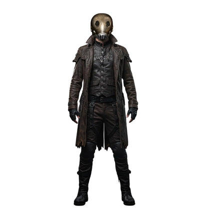 The Plague Reaper - Gothic Steampunk Costume - Post Apocalyptic Vampire Hunter Cosplay - Halloween Leather Outfit for Men