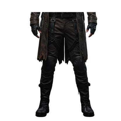 The Plague Reaper - Gothic Steampunk Costume - Post Apocalyptic Vampire Hunter Cosplay - Halloween Leather Outfit for Men
