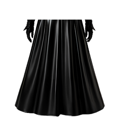 Vampire Queen Leather Coat Set - Gothic High Collar Trench Coat with Red Vest - Halloween Cosplay Costume - Dark Fantasy LARP Outfit
